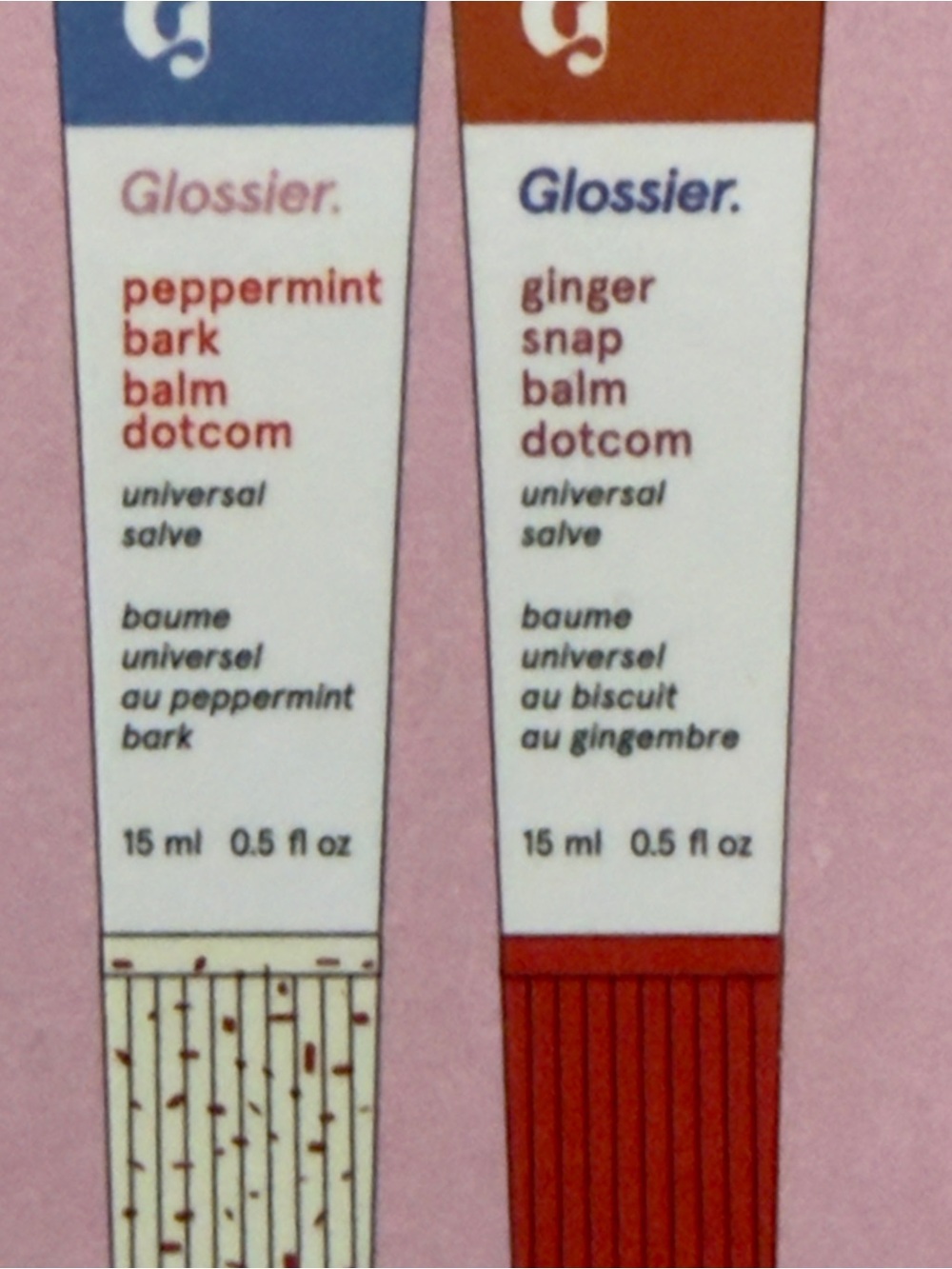 Glossier Peppermint & Ginger Snap Balm Dotcom Tubes Gift Set - Picture 2 of 5